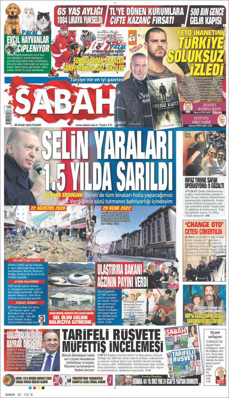 Portada de Sabah (Turqu&iacute;a)