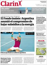 Portada de Clarín (Argentina)