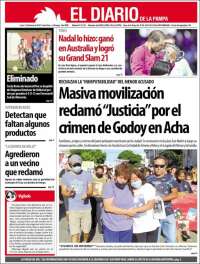 Portada de Diario de La Pampa (Argentina)