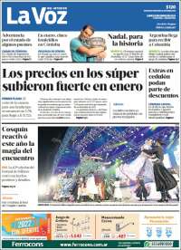 Portada de La Voz del Interior (Argentina)