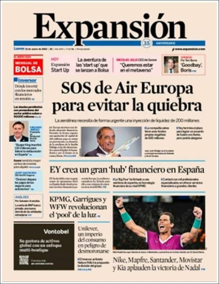 Portada de Expansión (Espa&ntilde;a)