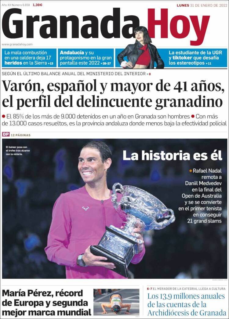 Portada de Granada Hoy (España)