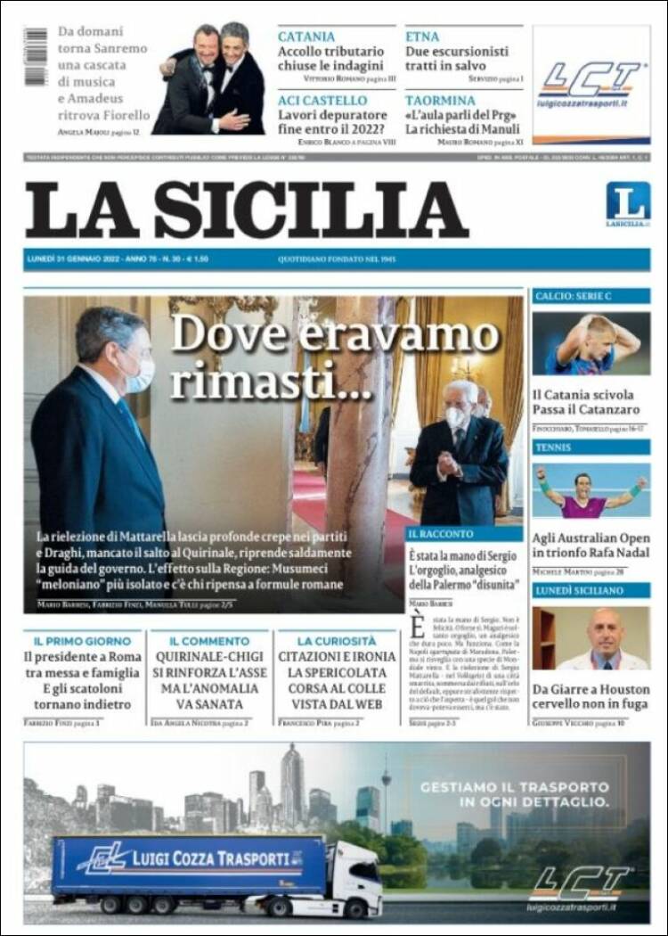 Portada de La Sicilia (Italie)