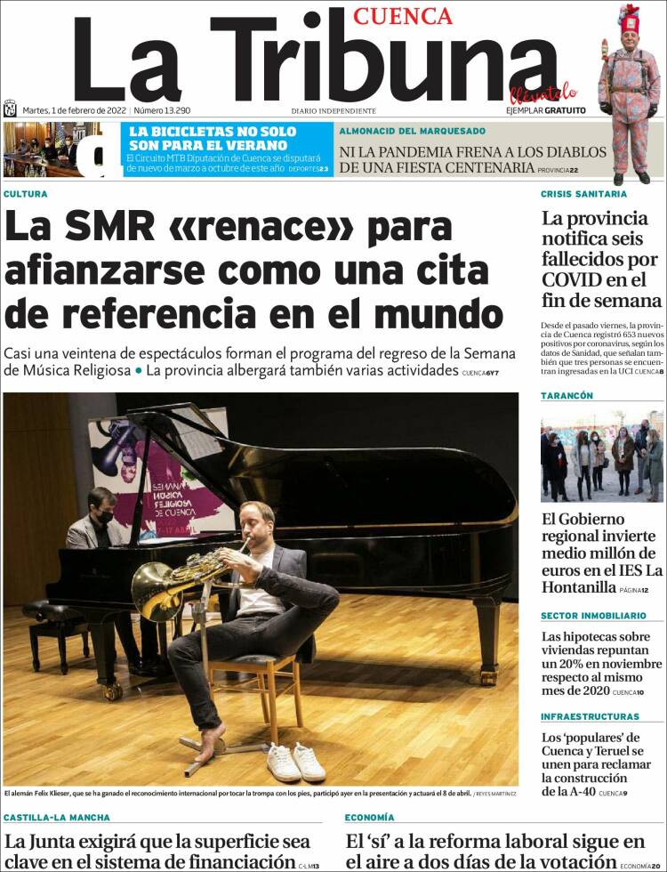 Portada de La Tribuna de Cuenca (España)