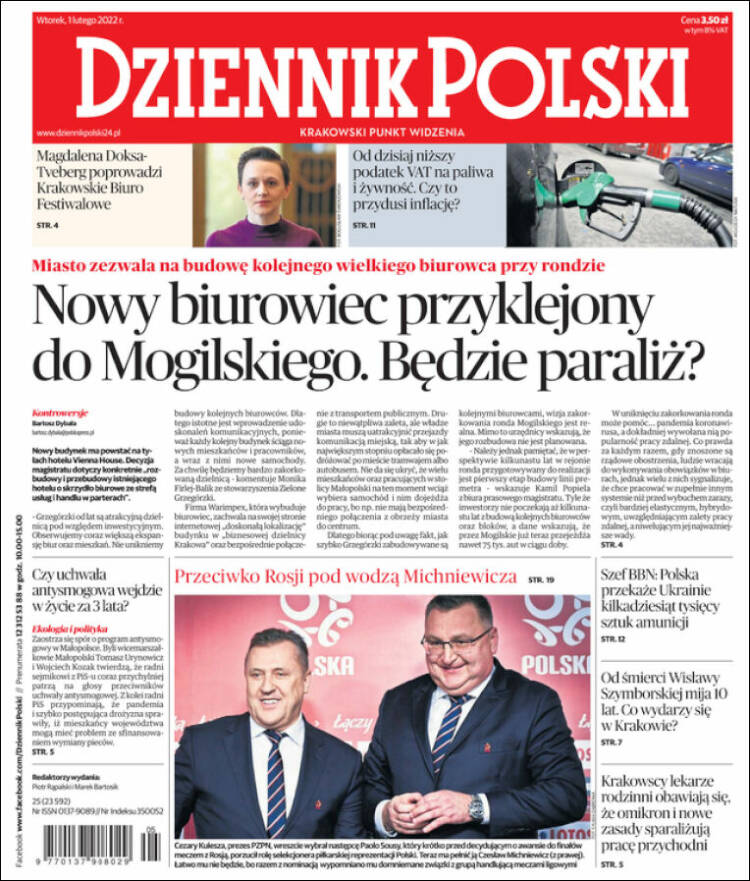 Portada de Dziennik (Polonia)