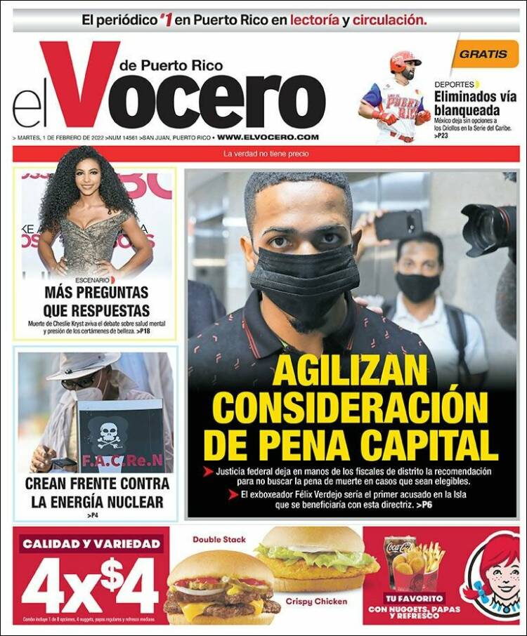 Portada de Vocero (Puerto Rico)