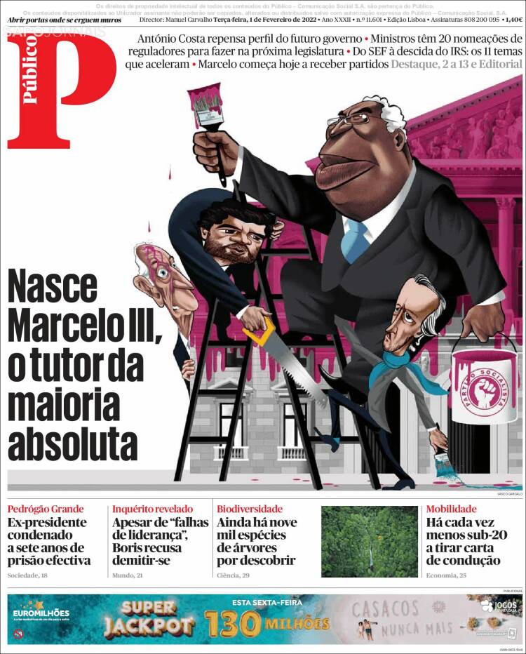 Portada de Público (Portugal)