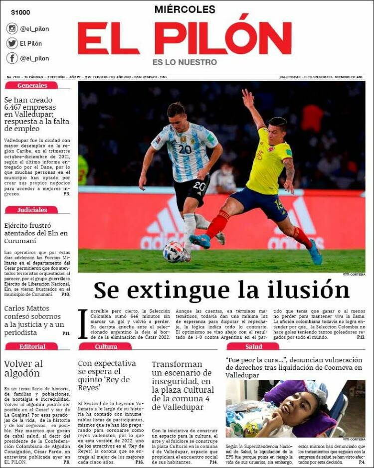 Portada de El Pilón (Colombia)