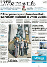 Portada de El Comercio - Avilés (Espa&ntilde;a)