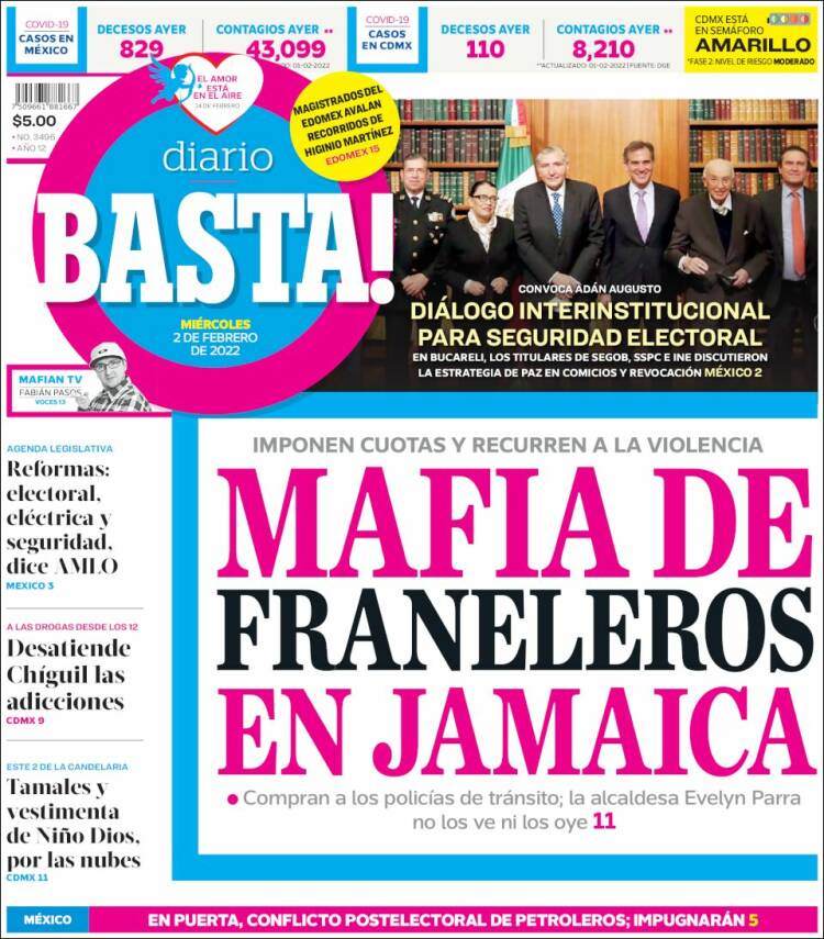 Portada de Diario Basta (M&eacute;xico)