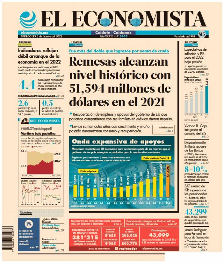 Portada de El Economista (M&eacute;xico)