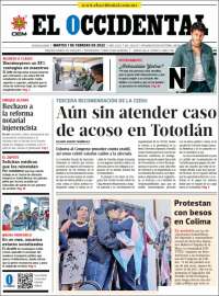 Portada de El Occidental (M&eacute;xico)