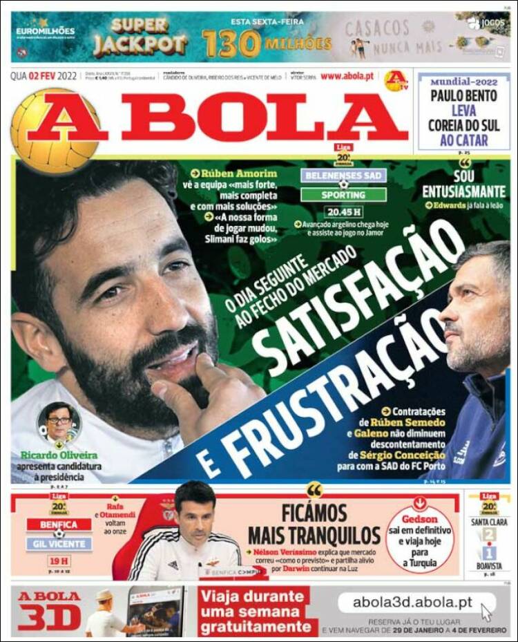 Portada de A Bola (Portugal)