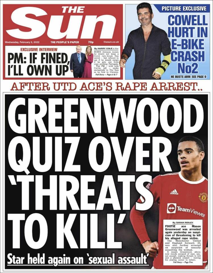 Portada de The Sun (Reino Unido)