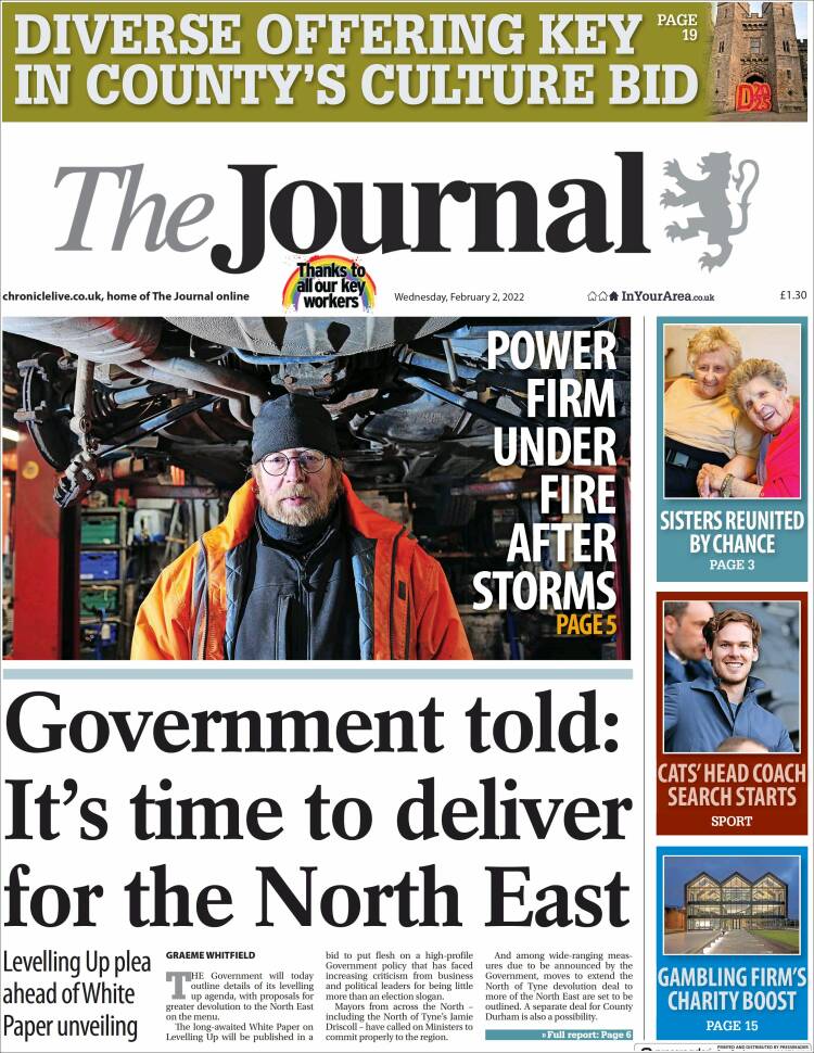 Portada de The Journal (Reino Unido)