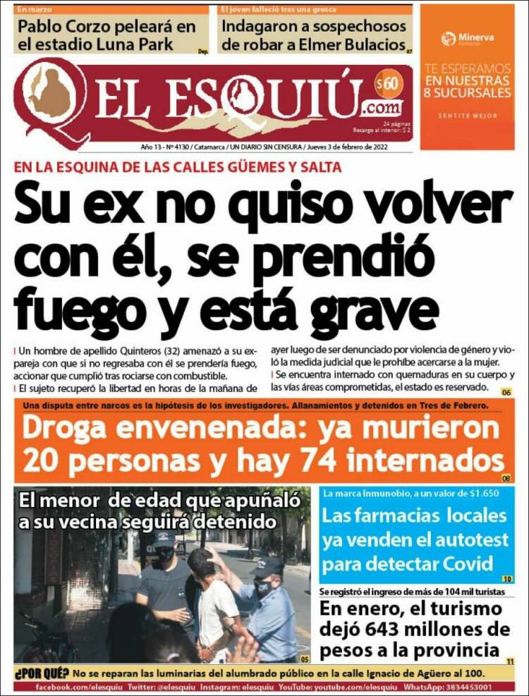 Portada de El Esquiu (Argentina)