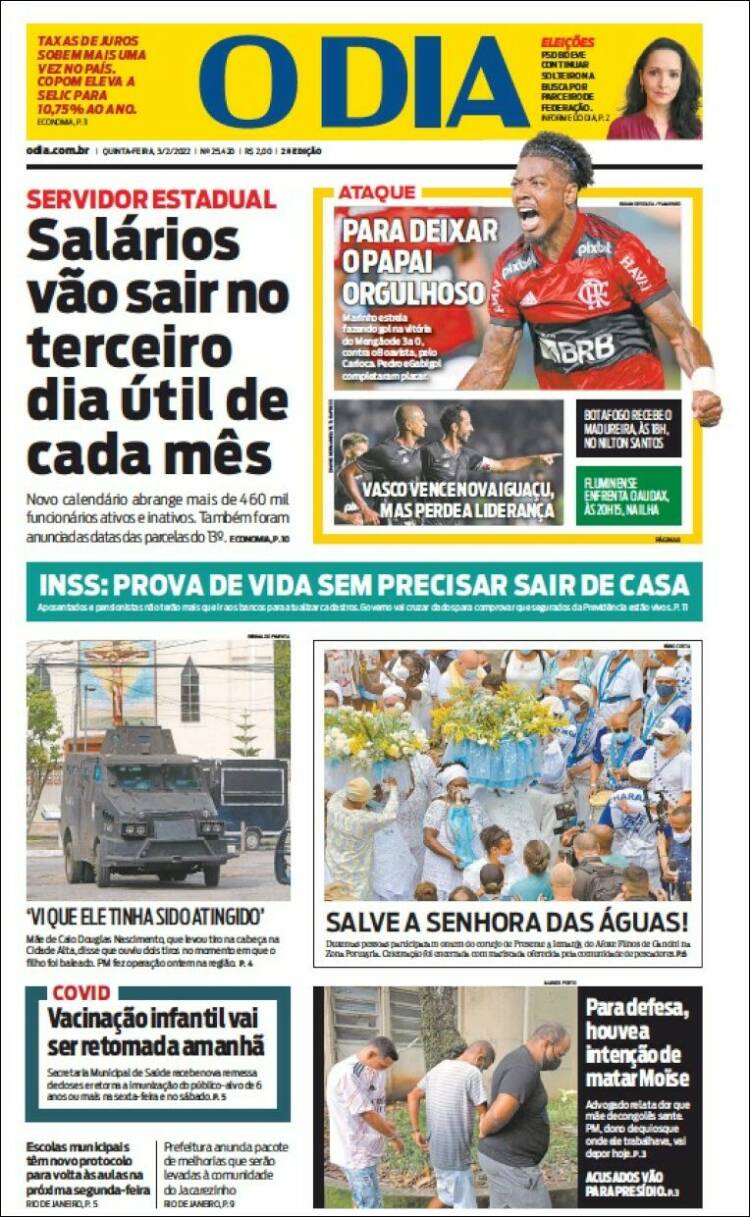 Portada de O Dia (Brasil)