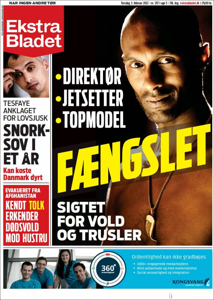 Portada de Ekstra Bladet (Dinamarca)