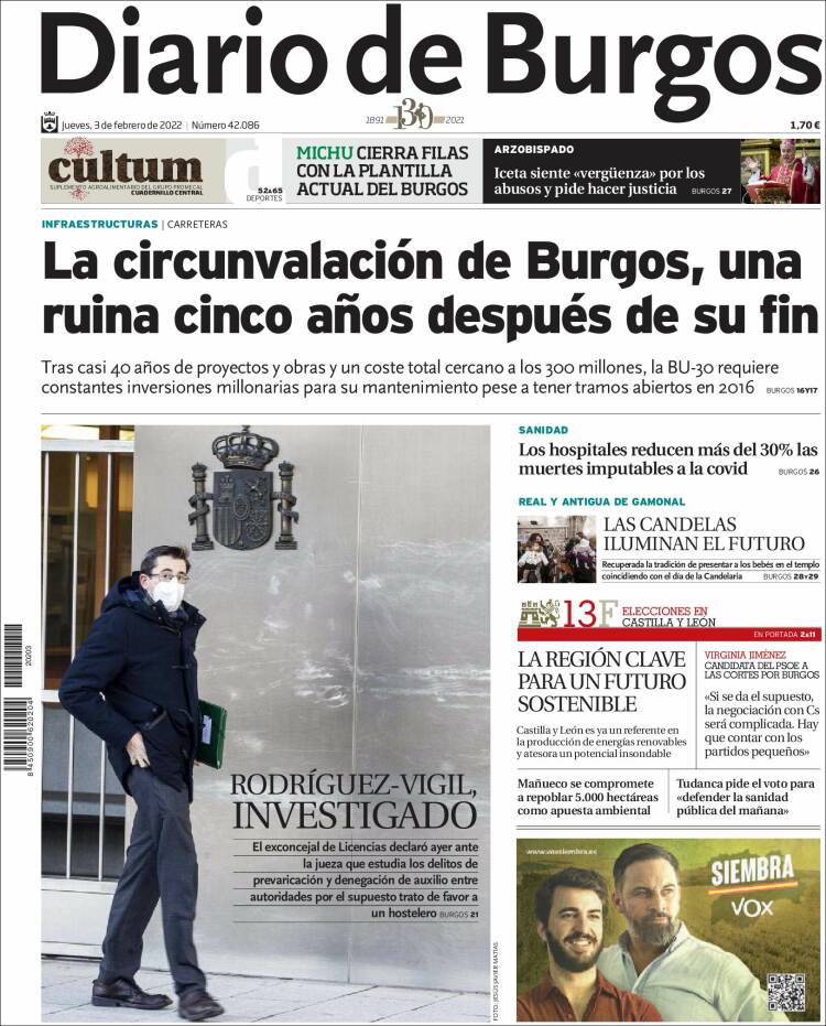 Portada de Diario de Burgos (Espa&ntilde;a)