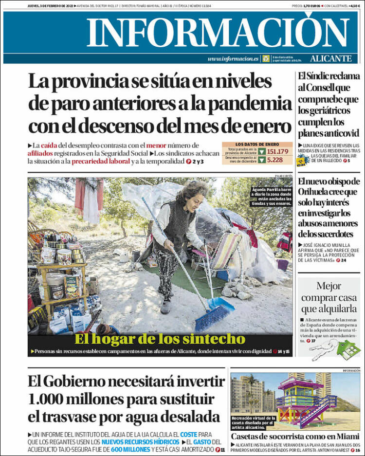 Portada de Diario Información (Espa&ntilde;a)