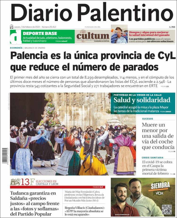 Portada de Diario Palentino (Espa&ntilde;a)