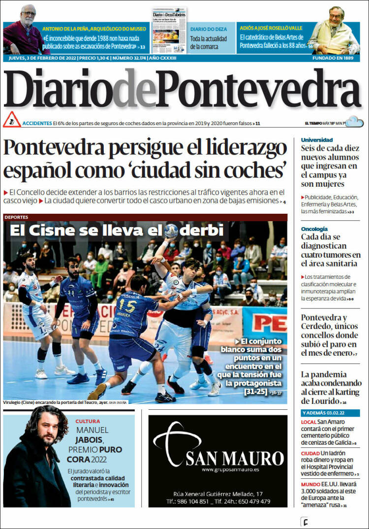 Portada de Diario de Pontevedra (Espa&ntilde;a)
