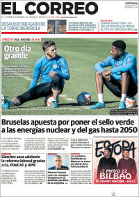 Portada de El Correo - Guipuzcoa (Espa&ntilde;a)