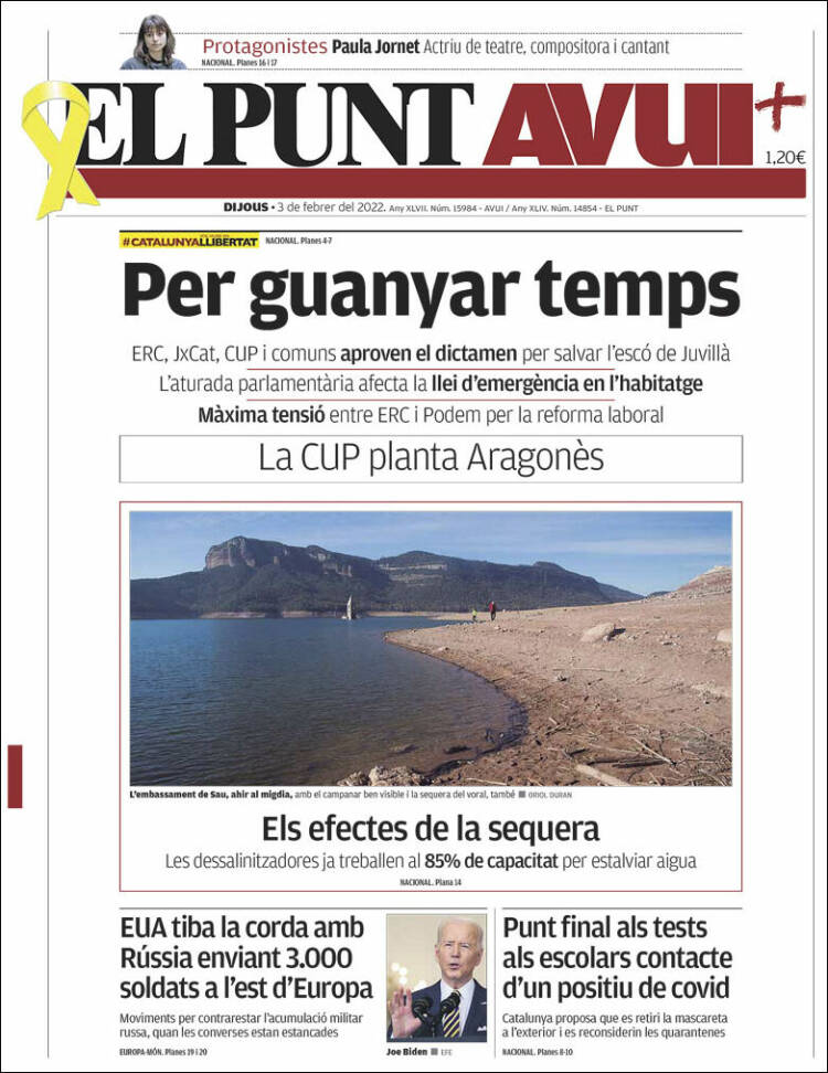 Portada de El Punt Avui (Espa&ntilde;a)
