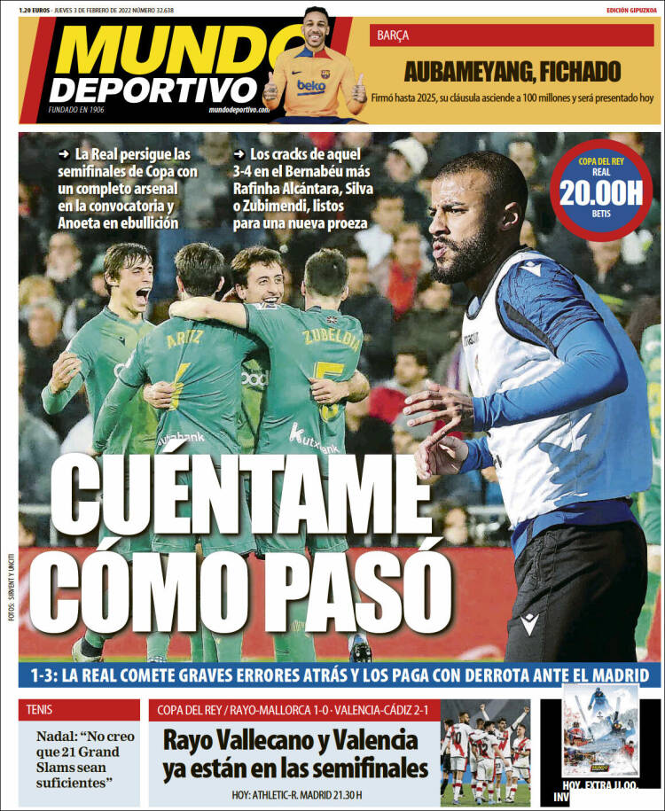 Portada de Mundo Deportivo Gipuzkoa (Espa&ntilde;a)