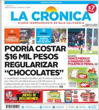 Portada de La Crónica de Baja California (Mexico)