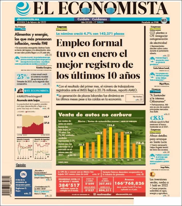 Portada de El Economista (M&eacute;xico)