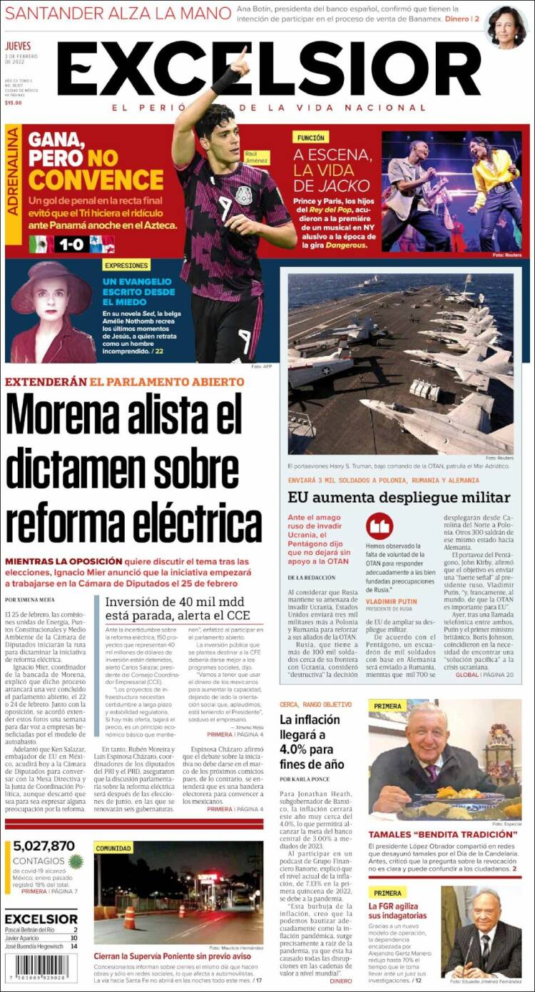 Portada de Excelsior (Mexico)