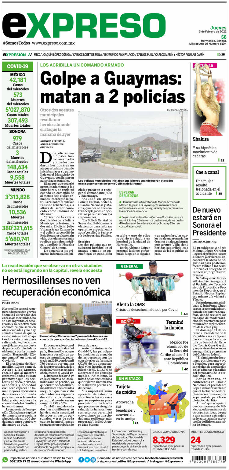 Portada de Expreso (Mexico)