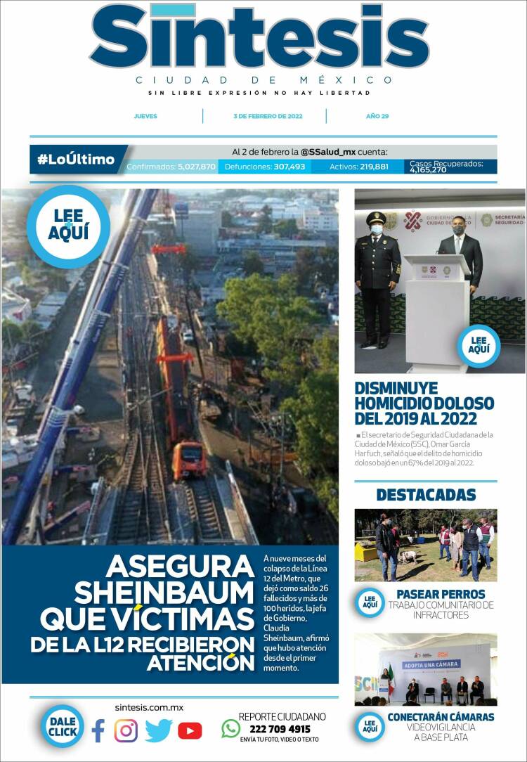 Portada de Síntesis Nacional (Mexico)