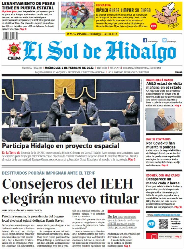 Portada de El Sol de Hidalgo (Mexico)