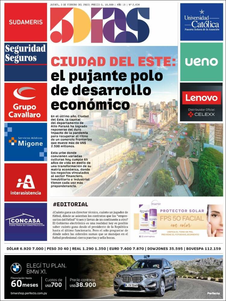 Portada de 5 Días (Paraguay)