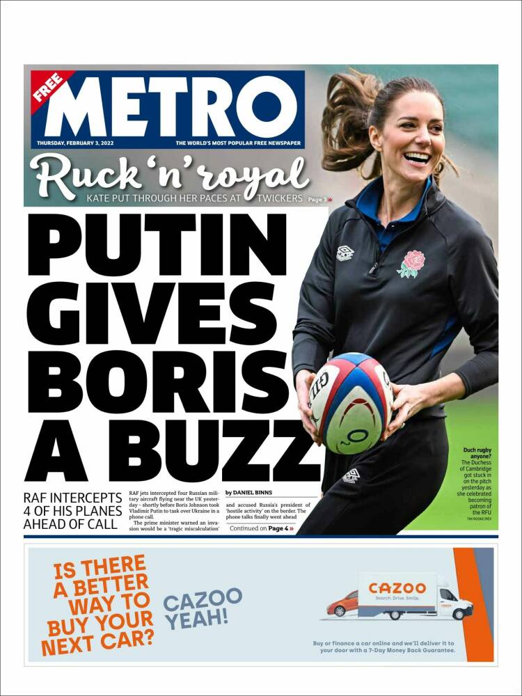 Portada de Metro (Reino Unido)