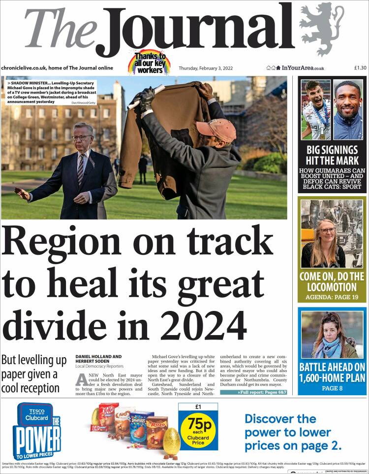 Portada de The Journal (Reino Unido)