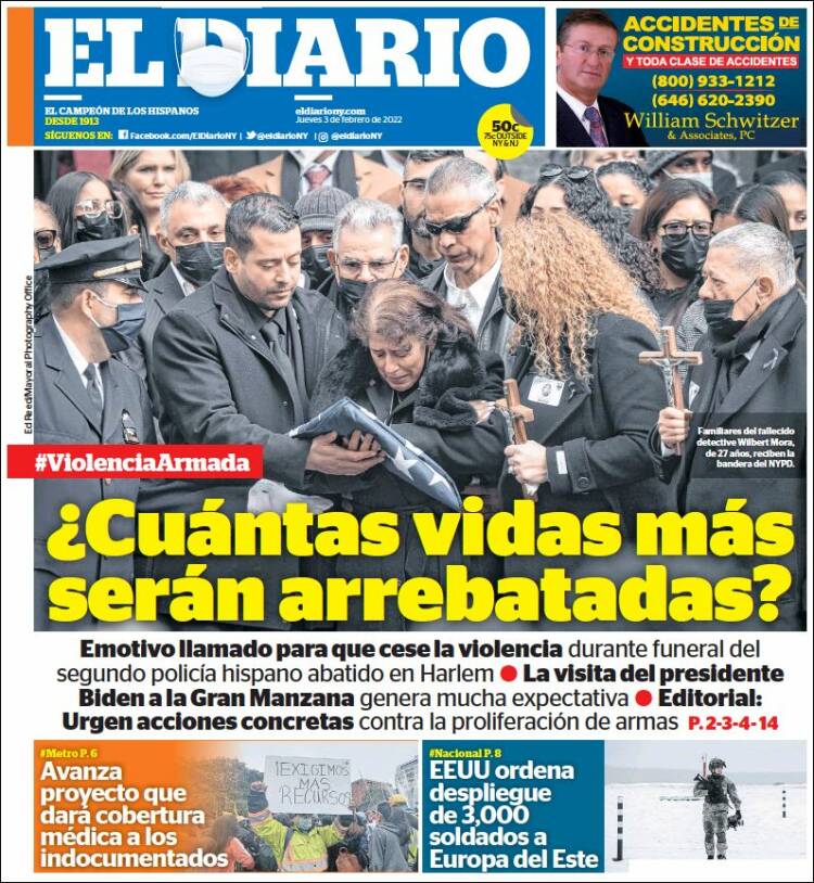 Portada de El Diario NY (USA)