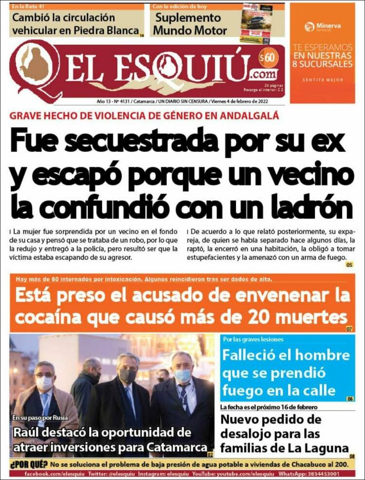 Portada de El Esquiu (Argentina)