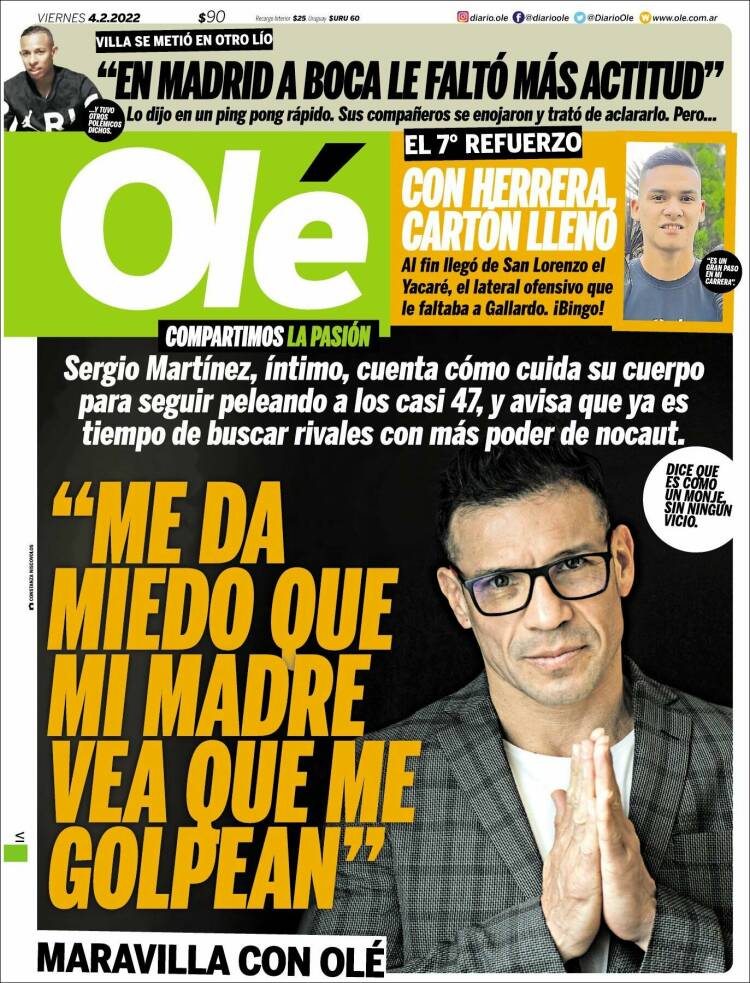 Portada de Olé (Argentina)