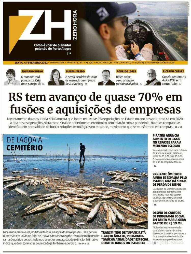 Portada de Zero Hora (Brasil)