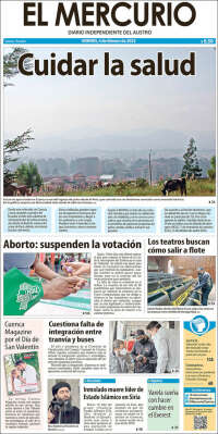 Portada de Diario El Mercurio (Ecuador)