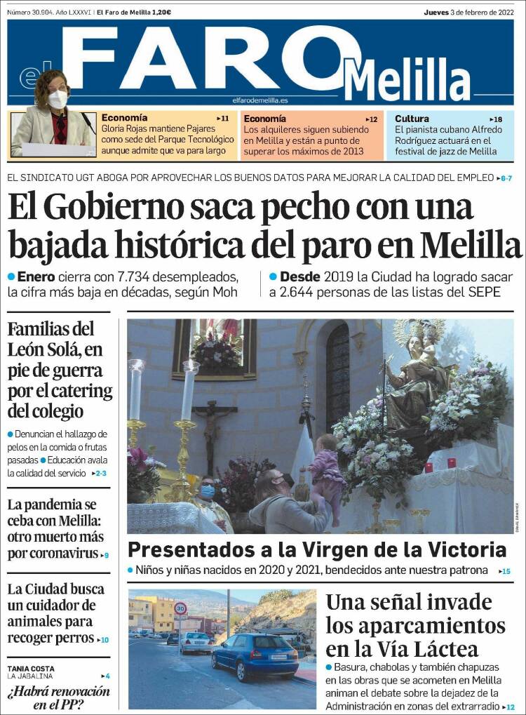 Portada de El Faro de Melilla (Espagne)