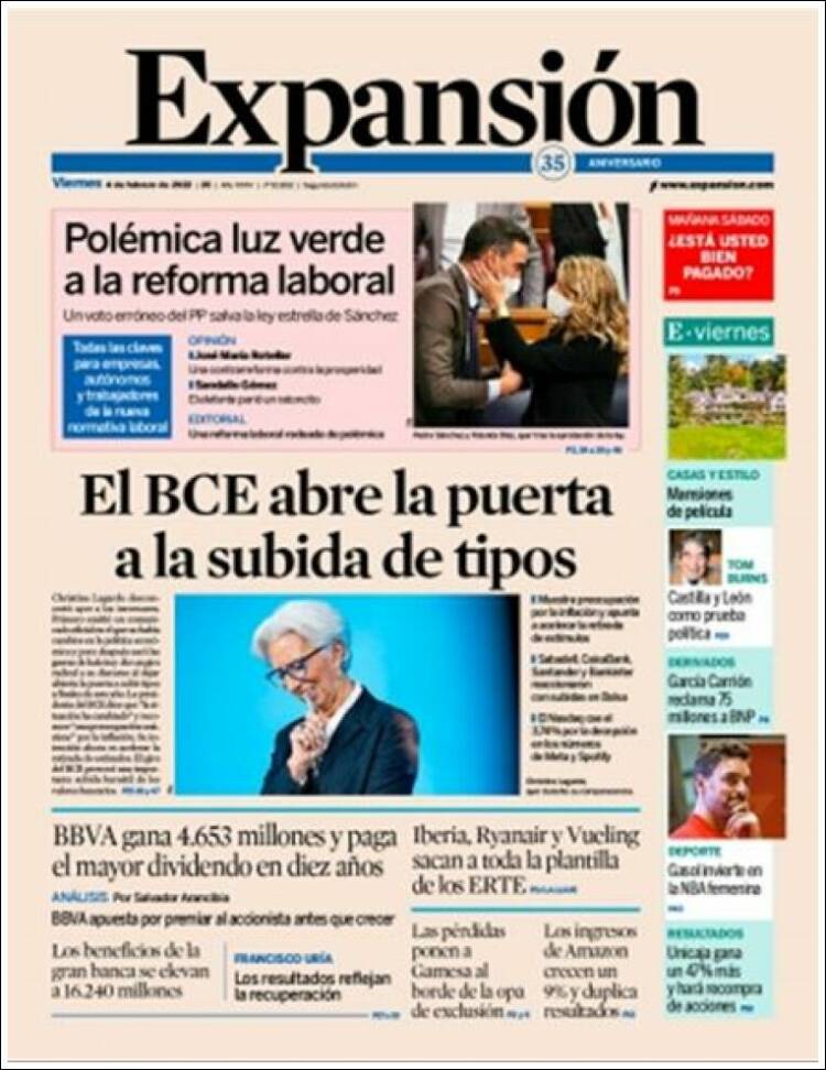 Portada de Expansión (Espa&ntilde;a)