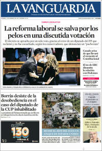 Portada de La Vanguardia (España)