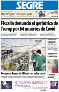 Portada de Segre  (Espagne)
