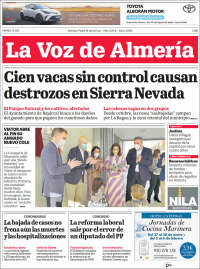 Portada de La Voz de Almería (Espagne)
