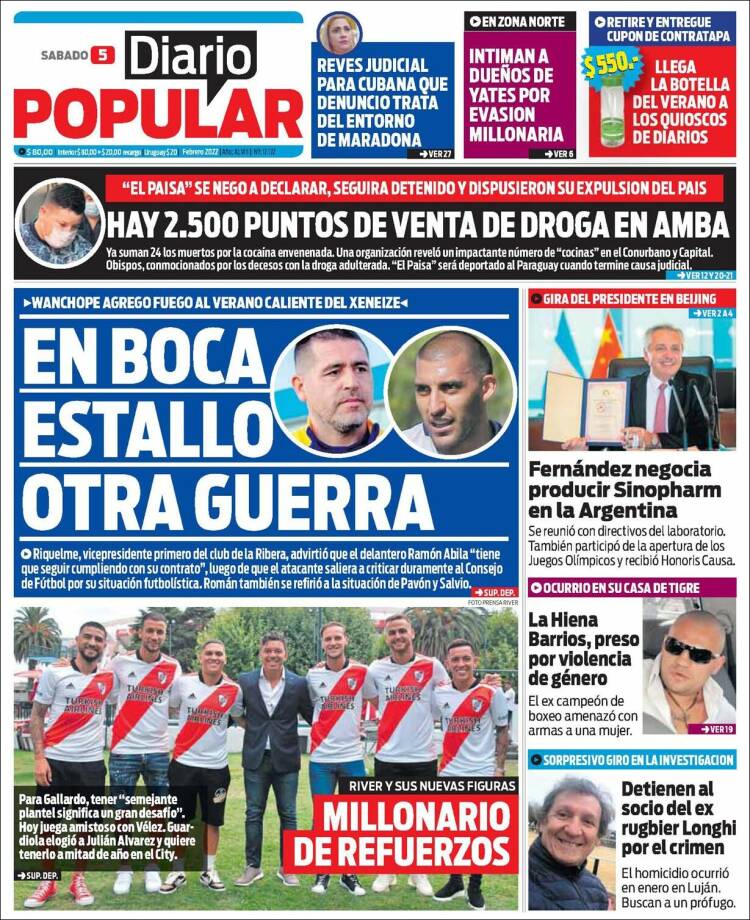 Portada de Diario Popular (Argentina)
