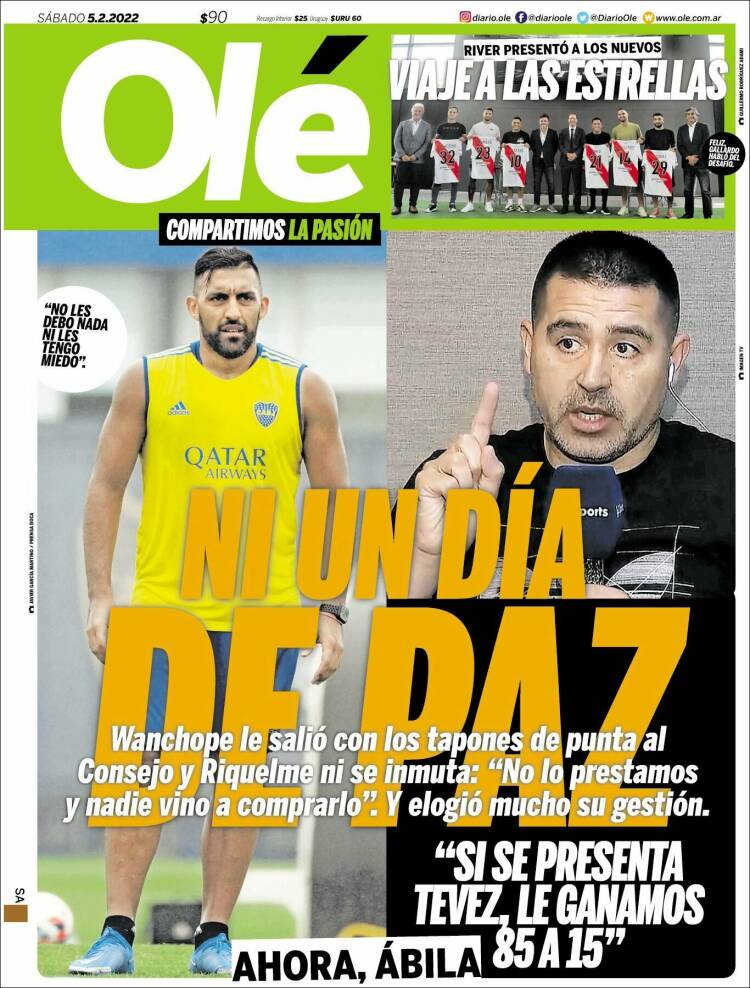 Portada de Olé (Argentina)